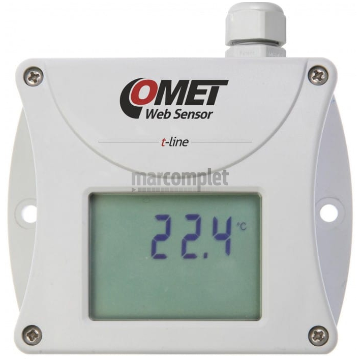 COMET T4511 - WebSensor - teploměr s výstupem Ethernet pro sondu Pt1000 :  MARCOMPLET velkoobchod měření a regulace